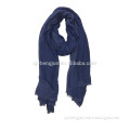 NEWEST!WOMEN'S MEN'S fashion 100%Acrylic blue plain scarves tassel
